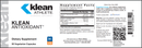 klean antioxidant (klean athlete) label
