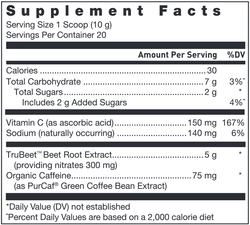 klean pre-workout (klean athlete) supplement facts