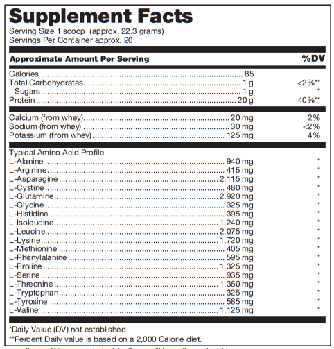 Klean Isolate Pouch (Us) (Douglas Labs) supplement facts