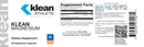 klean magnesium douglas labs label