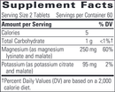 krebs magnesium-potassium complex (integrative therapeutics) supplement facts