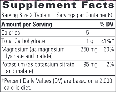 Krebs Magnesium-Potassium Complex (Integrative Therapeutics) Supplement Facts
