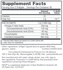 krill oil 500 mg (protocol for life balance) supplement facts