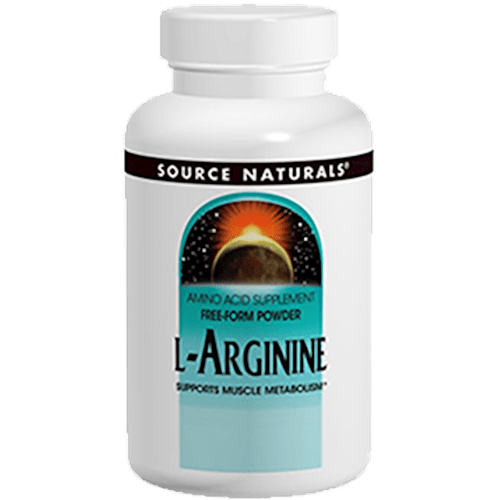 L-Arginine 500 mg (Source Naturals) Front