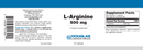 L-Arginine 500 mg. (60 Count)