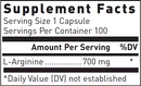 L-Arginine 700 mg. (100 Count)