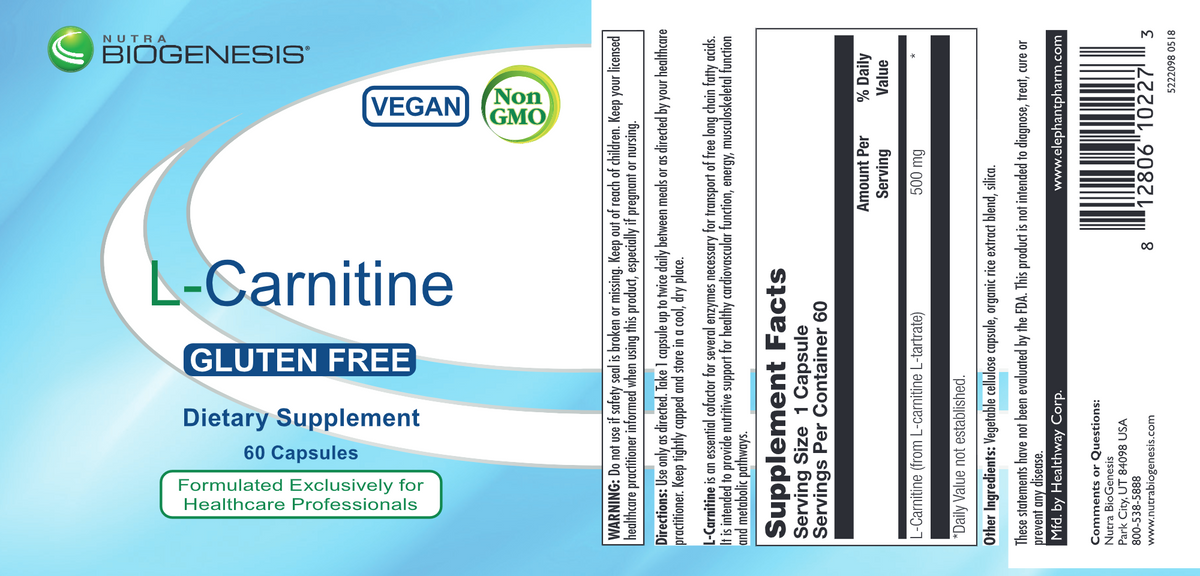 l carnitine nutra L-Carnitine (Nutra Biogenesis)