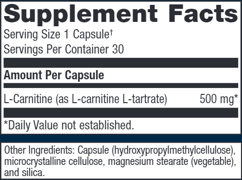 L-Carnitine (Metagenics) Supplement Facts