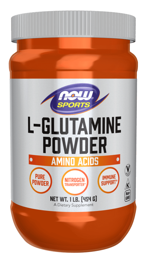 L-Glutamine Powder 1 lb. (NOW) Front