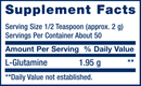 l-glutamine powder (life extension) supplement facts