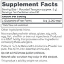 l-glutamine pure powder (protocol for life balance) supplement facts