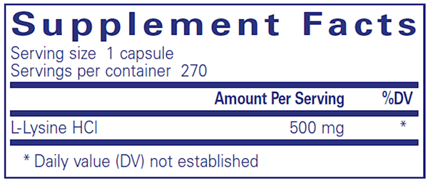 L-Lysine (Pure Encapsulations) L-Lysine (Pure Encapsulations)