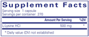 L-Lysine 270 Count