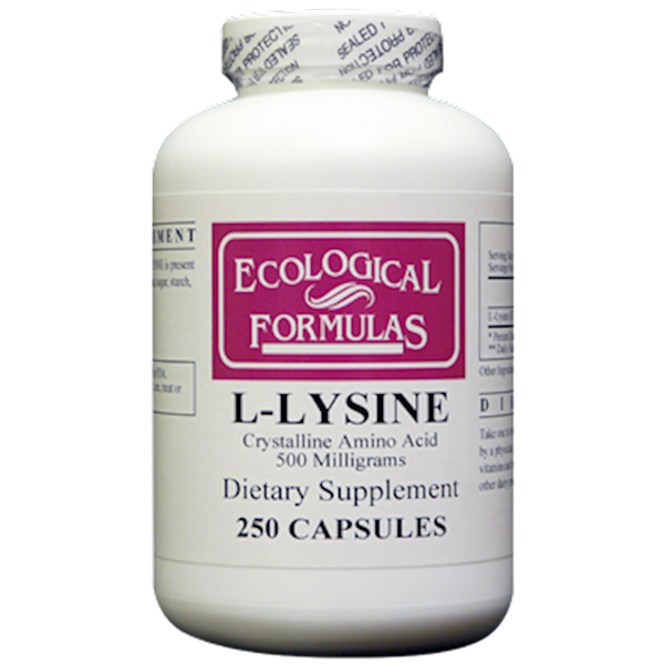 L-Lysine 500 mg (Ecological Formulas) Front