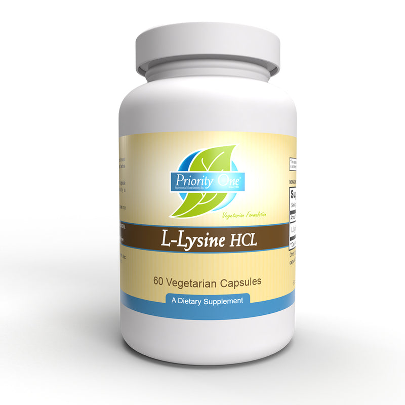 L-Lysine 500 mg (Priority One Vitamins) Front