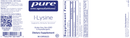 l-lysine pure encapsulations label