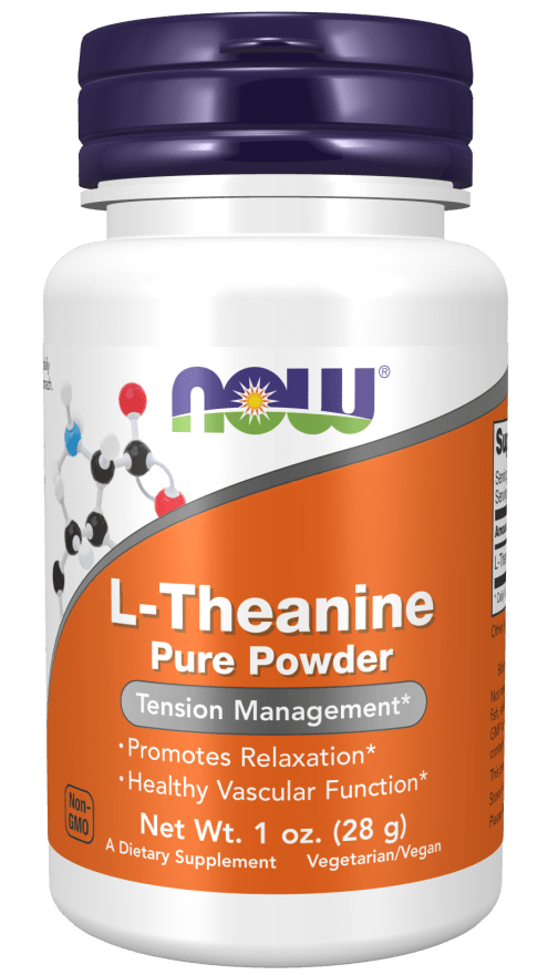 L-Theanine Powder (NOW) Front