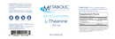 l-theanine 100 mg (metabolic maintenance) label