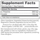 l-theanine 200 mg (protocol for life balance) supplement facts