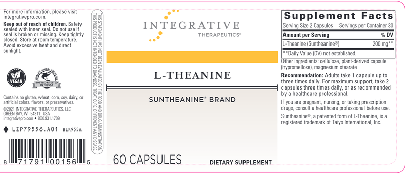 L-Theanine (Integrative Therapeutics) Label