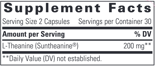 L-Theanine (Integrative Therapeutics) Supplement Facts