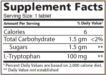 L-Tryptophan Chewable (Lidtke) supplement facts