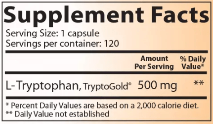 L-Tryptophan 120 caps (Lidtke) supplement facts