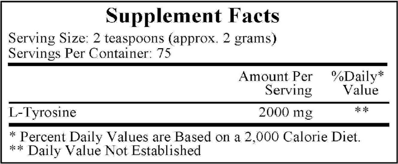 L-Tyrosine (Ecological Formulas) Supplement Facts