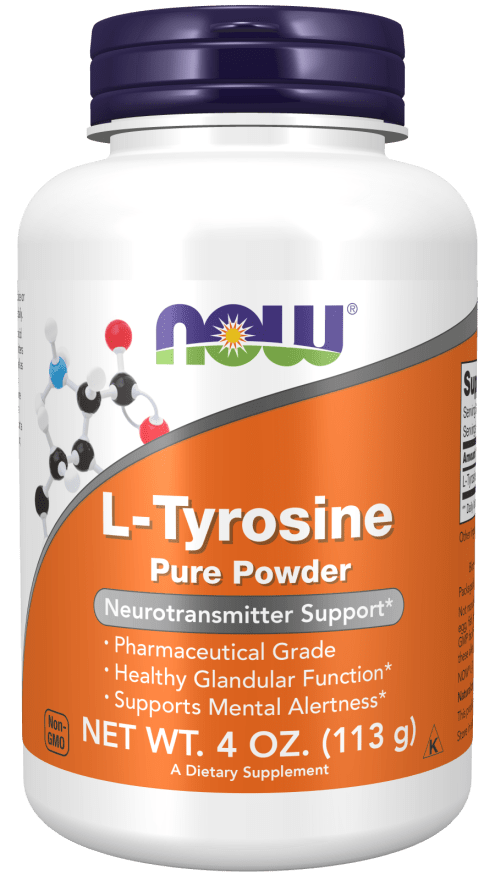 L-Tyrosine Powder (NOW) Front