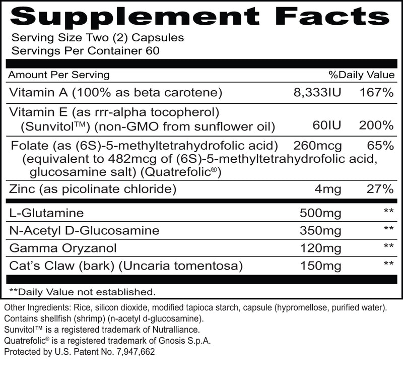 L.G.S. (Priority One Vitamins) Supplement Facts