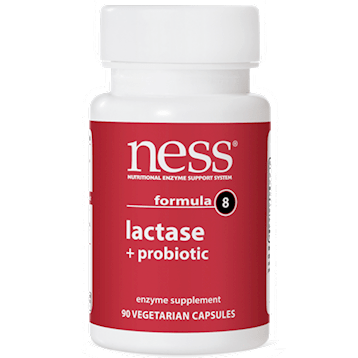 Lactase + Probiotic Formula 8 (Ness Enzymes) Front