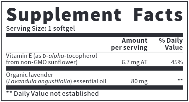 Lavender Oil 80 mg (Vitazan Pro) Supplement Facts