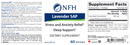 lavender sap (nfh nutritional fundamentals) label