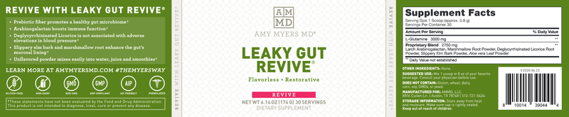 Leaky Gut Revive Powder (Amy Myers MD) label
