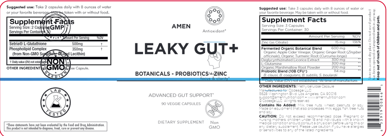 Leaky Gut + Amen Label