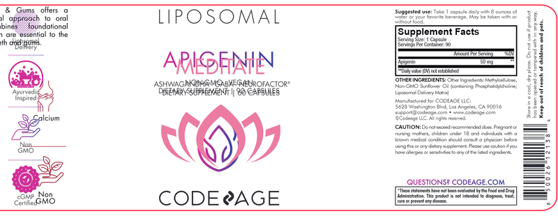 Liposomal Apigenin Codeage Label