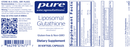 liposomal glutathione pure encapsulations label