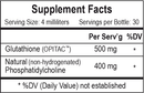 liposomal glutathione empirical labs label