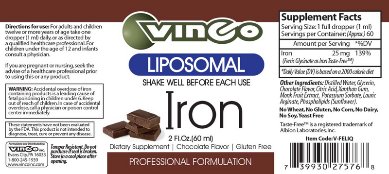 buy liposomal iron vinco