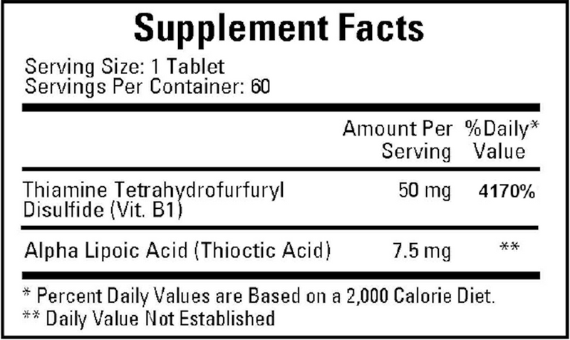 Lipothiamine (Ecological Formulas) Supplement Facts