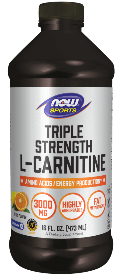 Liquid L-Carnitine 3000 mg (NOW) Front
