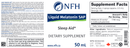 liquid melatonin sap (nfh nutritional fundamentals) label