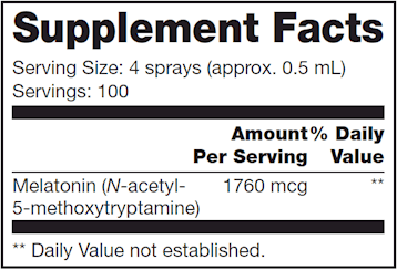 Liquid Melatonin SAP (NFH Nutritional Fundamentals) Supplement Facts