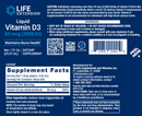 liquid vitamin d3 (life extension) label