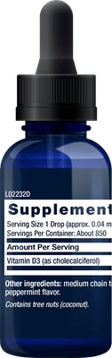 Liquid Vitamin D3 (Mint) (Life Extension) Back