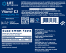 liquid vitamin d3 (life extension) label