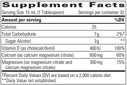 Liquid Calcium / Magnesium 2:1 Orange Vanilla Flavor 16oz (Integrative Therapeutics)