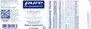 lithium orotate 5 mg pure encapsulations label