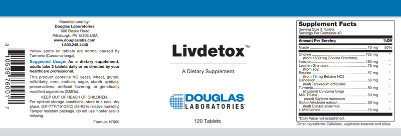 Livdetox™ (Douglas Labs) Label