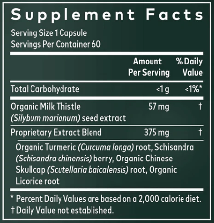 Liver Health 60ct (Gaia Herbs) supplement facts